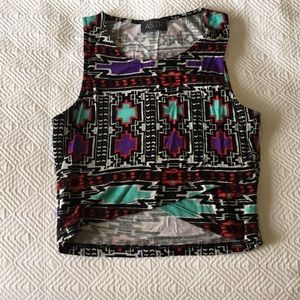 ASTR geometric print crop top